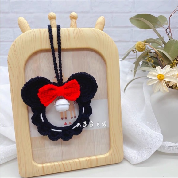 Car Mirror Hanging Accessories, Micky, Minnie Mouse craft yarns kit, diy2 pieces - Picture 2 of 3